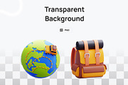Travel 3D Icons, a 3D by graficonstuff (Thumbnail 3 of 4)