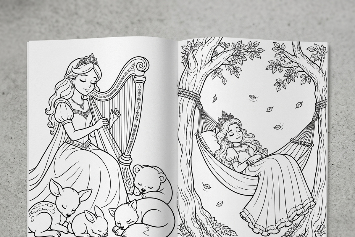 Magical Princess Coloring Book Vol35, a Person Illustration by ikarifq shop (Photo 6 of 7)