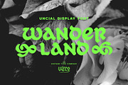 Wanderland Display Font, a Script Font by Vintage Type Company (Thumbnail 1 of 9)