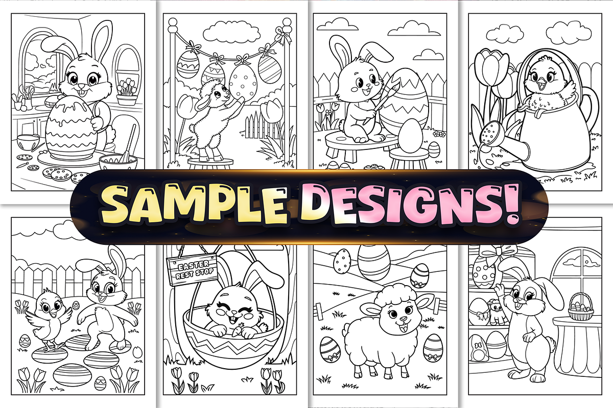 80+ Easter Cutie Coloring Pages, an Animal Illustration by Craftsbeefy (Photo 2 of 4)