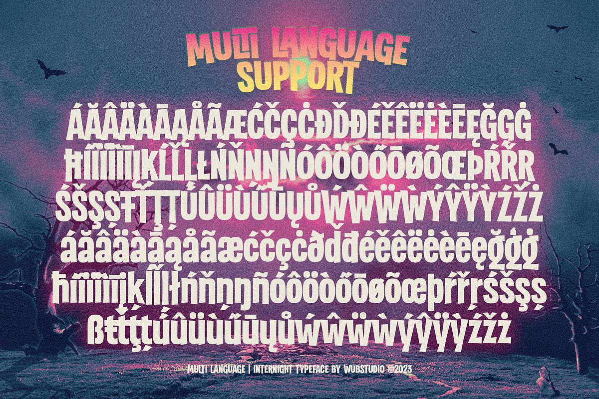 Internight Typeface - for Halloween, a Sans Serif Font by wubstudio (Photo 4 of 10)