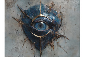 Leather Eye Sculpture' is an artwork, a Background Photo by ZinetroN