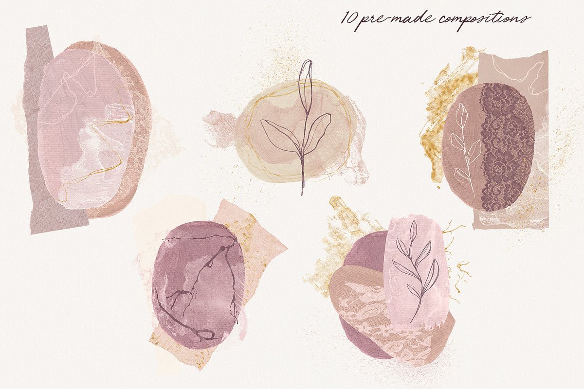 Modern Abstract Collage Maker, a Texture Illustration by CatJello Graphics (Photo 30 of 39)