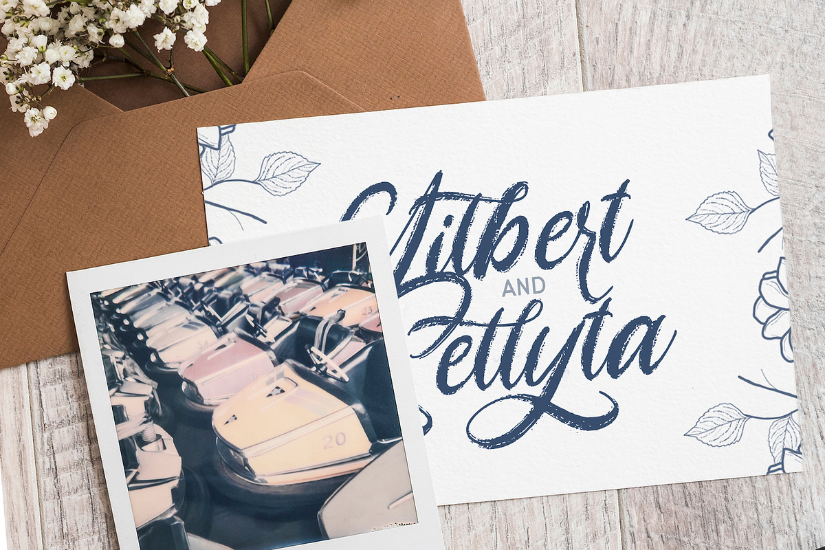 Angelicy - Textured Brush Font preview 2
