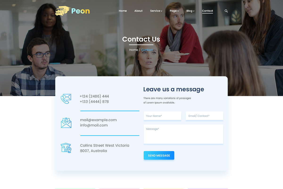 Peon - Logistic PSD Template, a Landing Page Template by Andit themes (Photo 23 of 34)