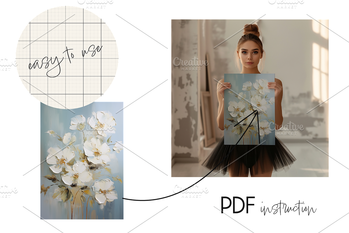 BALLERINA Holding Poster Mockup, a Household Mockup by MOAROShop (Photo 5 of 6)