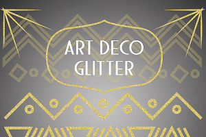 Art Deco Glitter Patterns & Graphics
