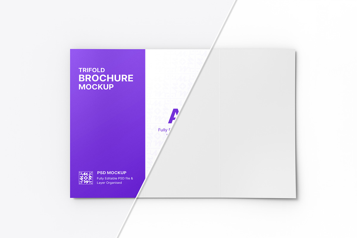 A4 Trifold Brochure Mockup