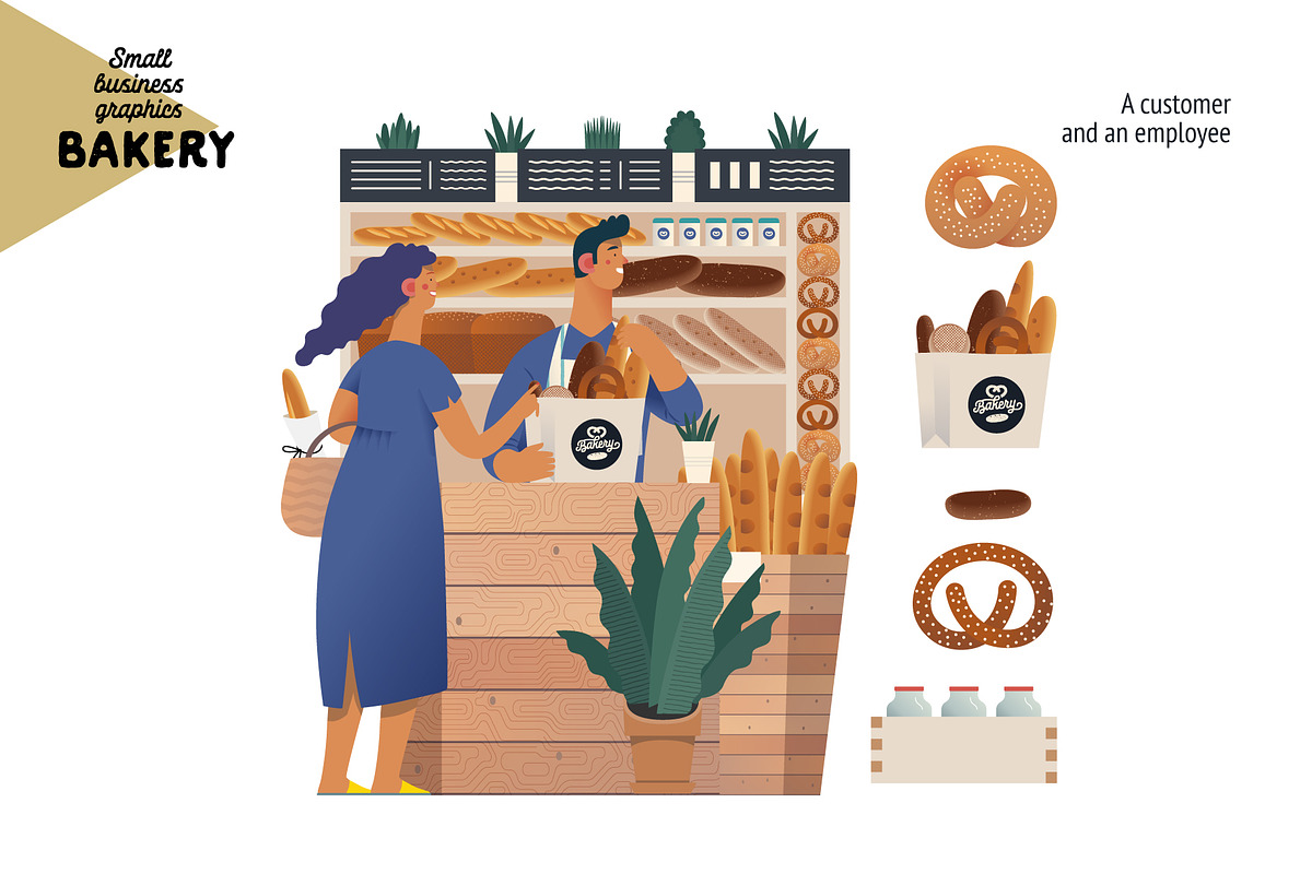 Bakery, Small business (vector), a Templates & Theme by Grivina's shop (Photo 10 of 19)