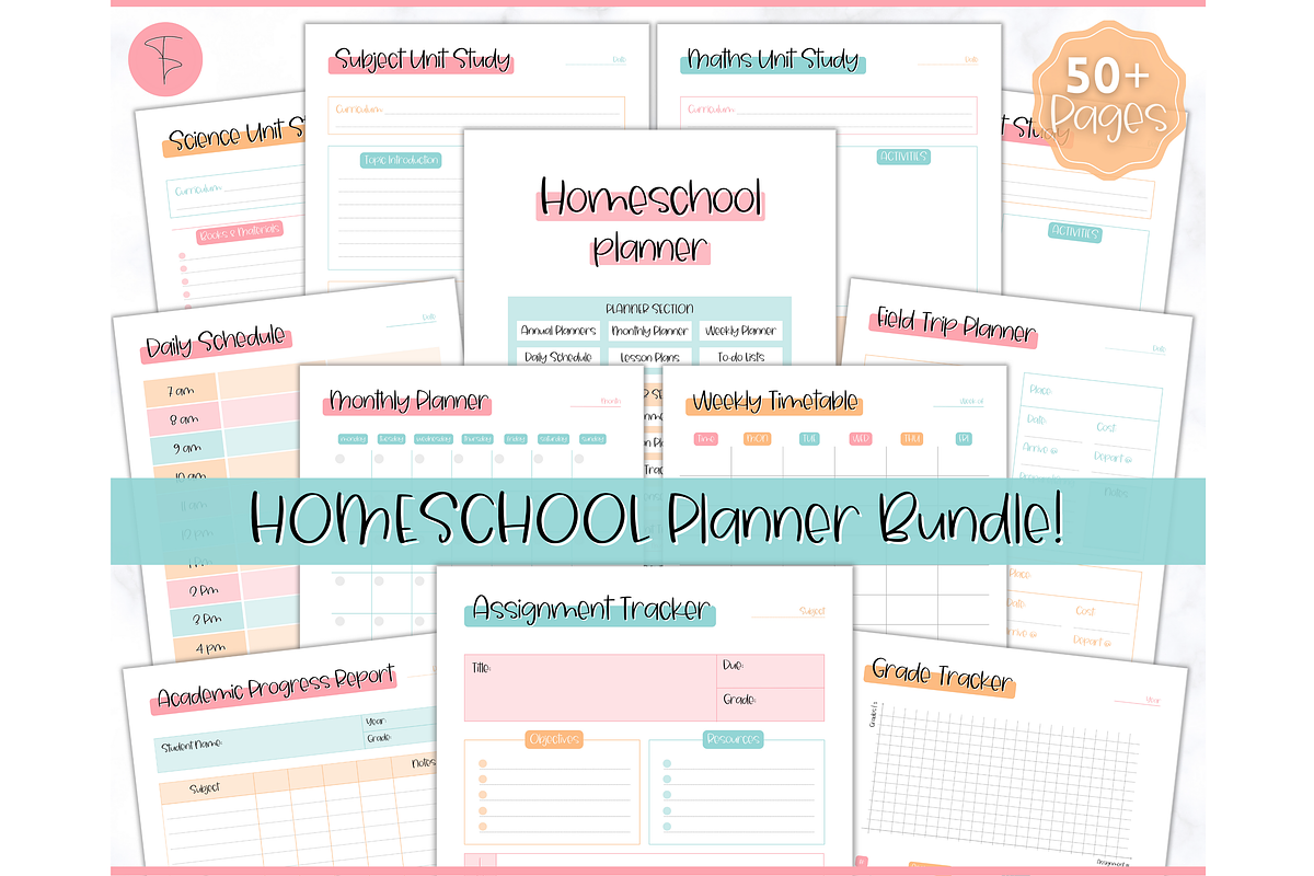 Homeschool Planner Printable - 50 pg, a Templates & Theme by Templatables (Photo 11 of 11)