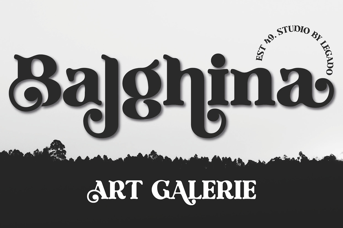 Higamlo | Modern Serif Typeface, a Serif Font by MchCrafter (Photo 2 of 9)