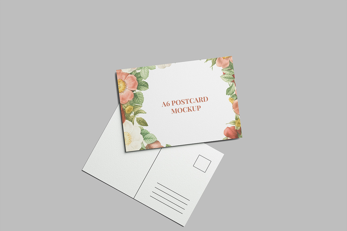 Minimalist A6 Postcard Mockup, a Card Template by Rendemporium (Photo 5 of 7)