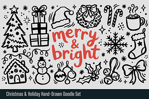 Christmas Holiday Hand Drawn Doodle
