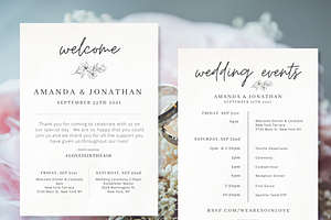 Minimal Wedding Invite Set