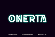 Onerta - Neon Futuristic Font, a Sans Serif Font by Iqsiart Studio (Thumbnail 2 of 12)