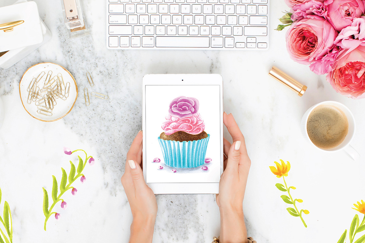 Cakes set, an Illustration by Maria Shishcova (Photo 6 of 10)