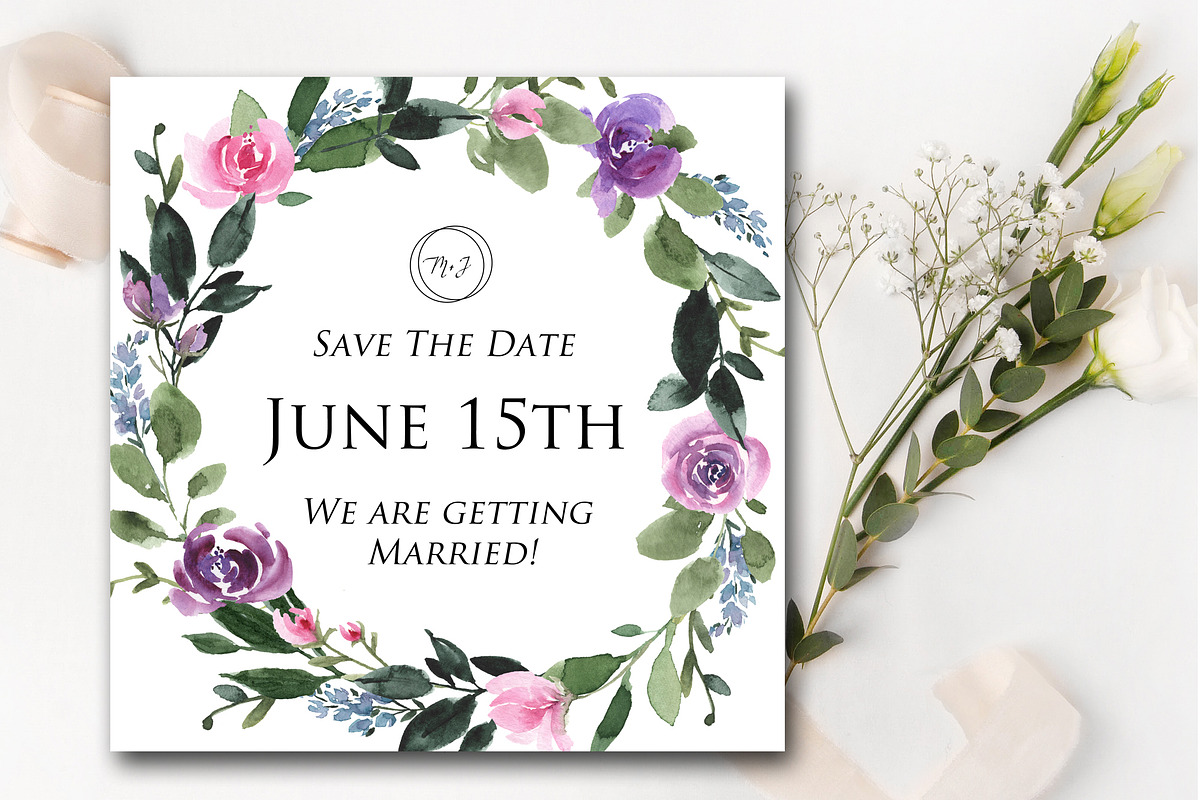 Bright Pink and Purple Florals, a Texture Illustration by Graphic Blue Bird (Photo 7 of 7)