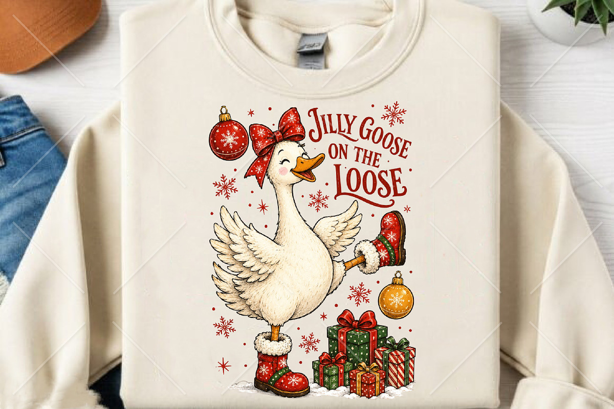 Jolly Goose on the Loose Christmas, a Seasonal Illustration by Canvas Craft (Photo 2 of 5)