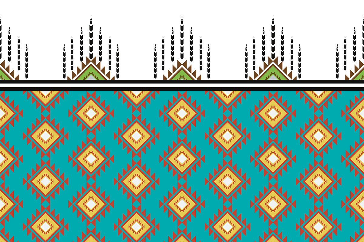 Geometric ethnic oriental ikat, a Pattern Graphic by ptystockphoto