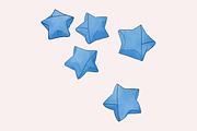 origami lucky paper stars, an Illustration by pinkdrinksoul (Thumbnail 7 of 8)