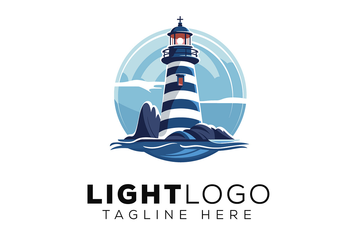 Lighthouse Logo, a Branding & Logo Template by Xoovion