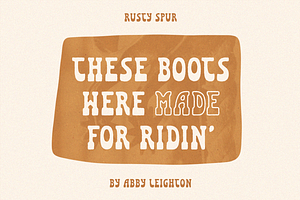 RUSTY SPUR By Abby Leighton