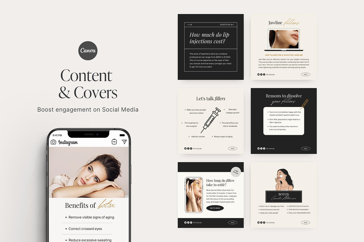 Aesthetic Nurse Injector templates, a Social Media Template by LiliesandBerries (Photo 7 of 23)