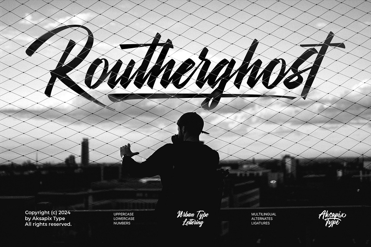 Routherghost - Urban Type Lettering, a Handwritten Font by Aksapix Studio (Photo 1 of 11)