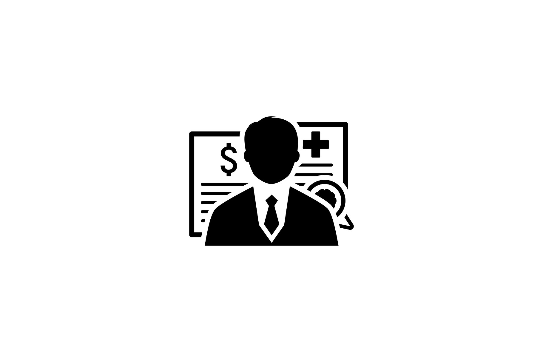 Insurance Agent Icon. Flat Design., an Object Graphic by PictureInStock