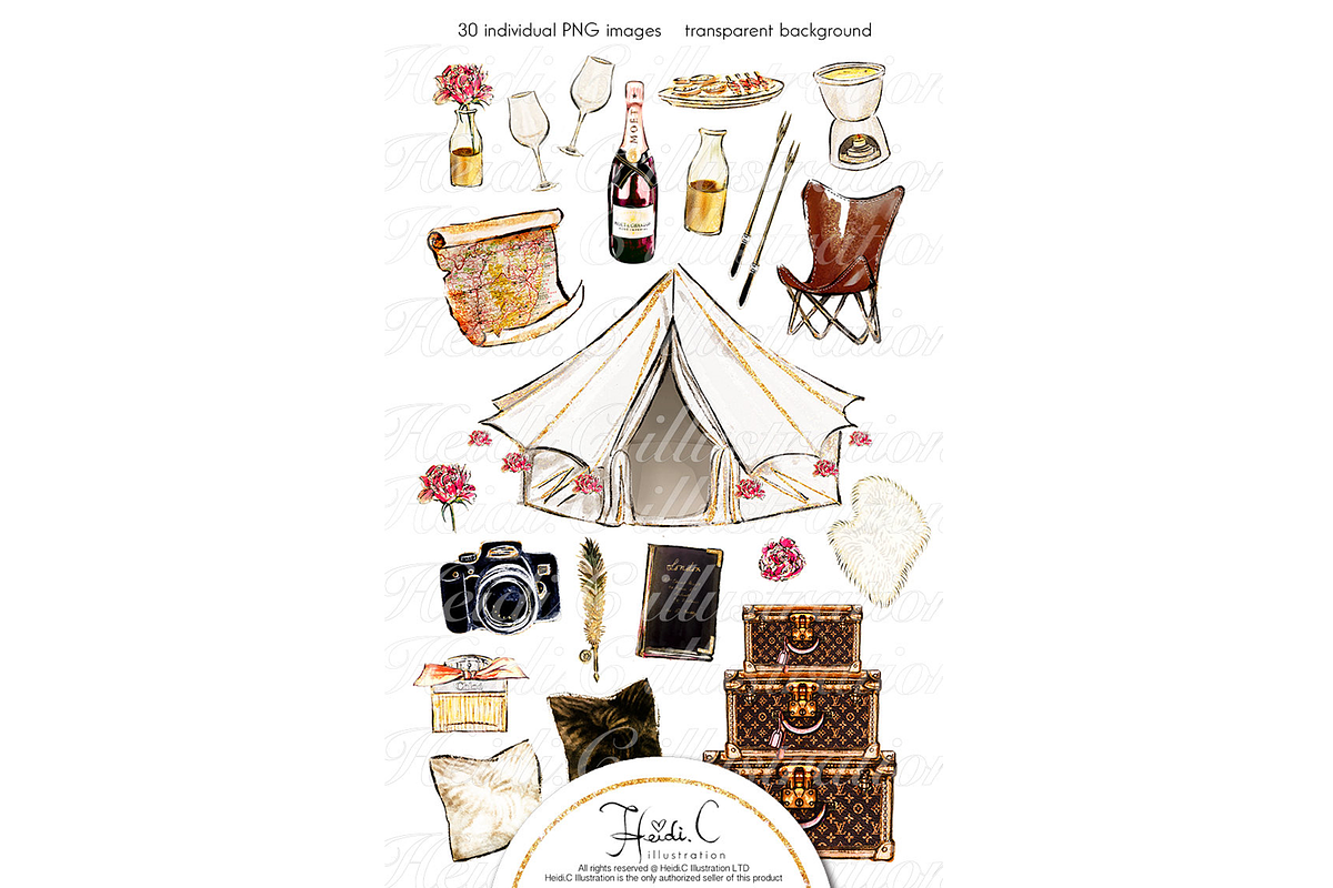 Let's Go Glamping, an Illustration by HeidiCIllustration (Photo 2 of 4)