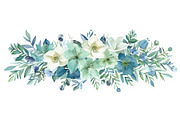 Elegant Blue Floral Clipart, an Illustration by jahid234 (Thumbnail 5 of 11)