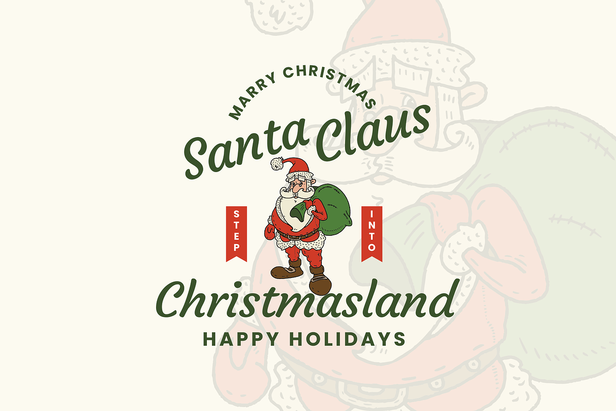 Santa Claus Christmas Badge Bundle, a Branding & Logo Template by Headfonts (Photo 6 of 6)