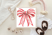 Watercolor Christmas Bow Clipart, an Illustration by CraftArtStudio (Thumbnail 6 of 6)