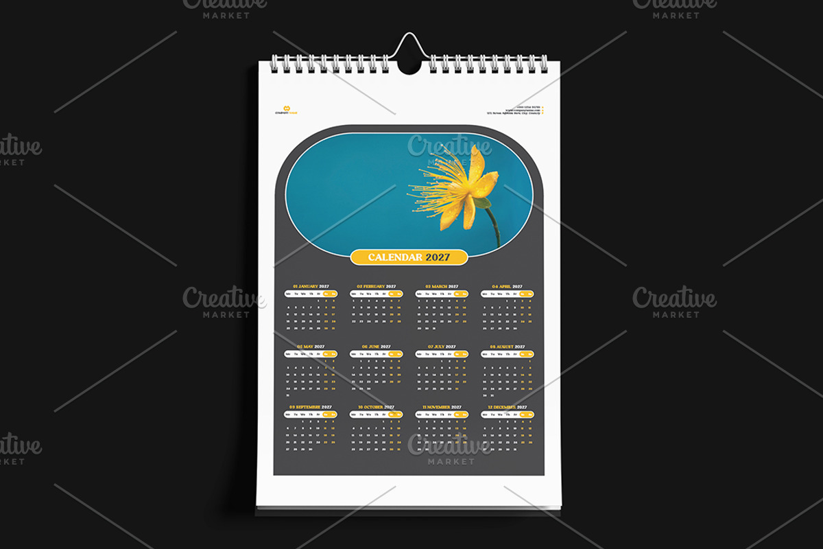 Wall Calendar 2027, an Object Graphic by Peacock_design (Photo 2 of 5)