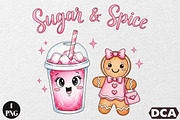 Sugar & Spice T Shirt Christmas Png, an Illustration by DreamCafeArt (Thumbnail 1 of 6)