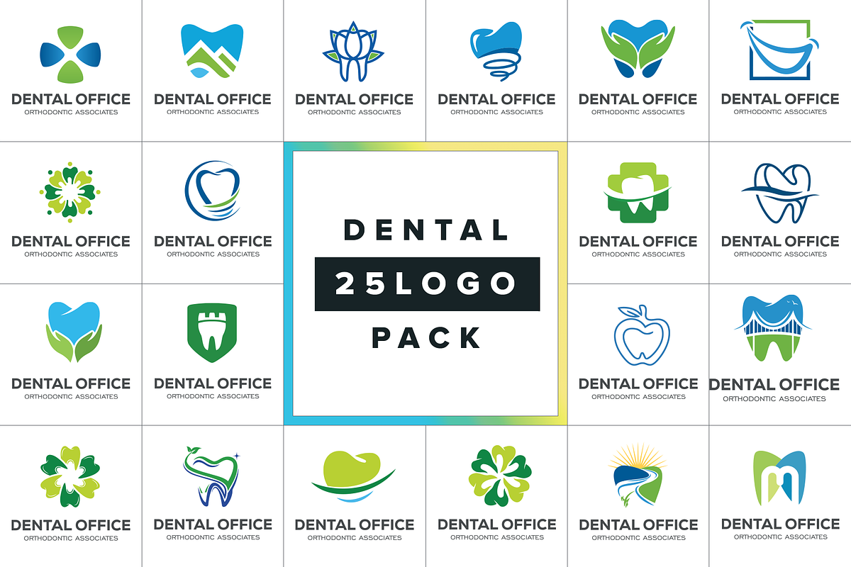20 Dental Care & Dentist Logo Vector, a Branding & Logo Template by Nikolozgraphic (Photo 1 of 27)