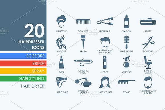 20 Barber Shop Icons