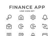 Set line icons of finance app, an Outline Icon by motorama (Thumbnail 1 of 2)
