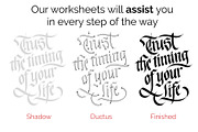 Blackletter Calligraphy Workbook Set, a Templates & Theme by ZenLettering (Thumbnail 4 of 9)