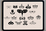 Procreate stamps, Masquerade mask, a Brush Add-On by TaKong Magics (Thumbnail 4 of 4)