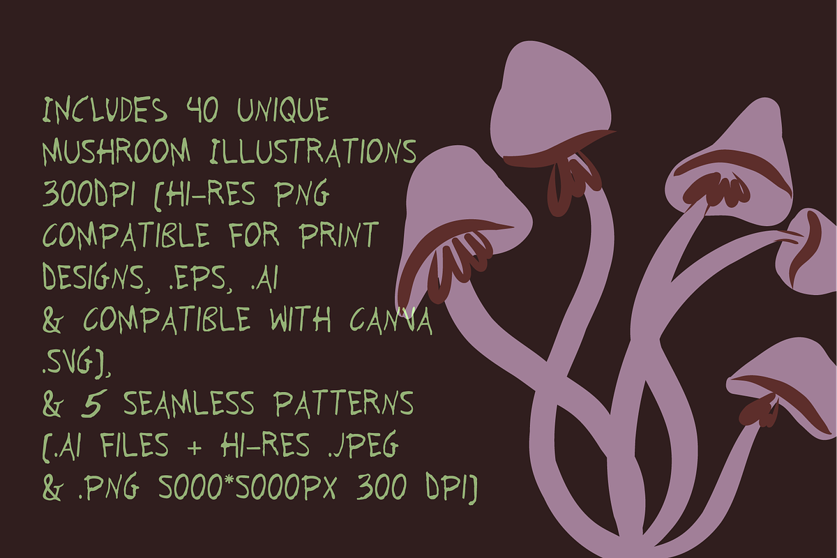 Mushrooms clipart PNG and vector, a Healthcare Illustration by Paper Cherry (Photo 2 of 12)