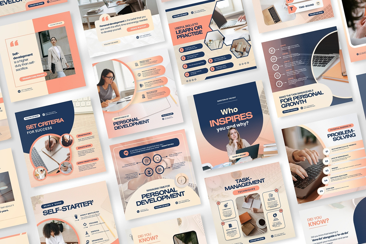 Personal Development Canva Templates, a Social Media Template by Viral Content Design (Photo 12 of 14)