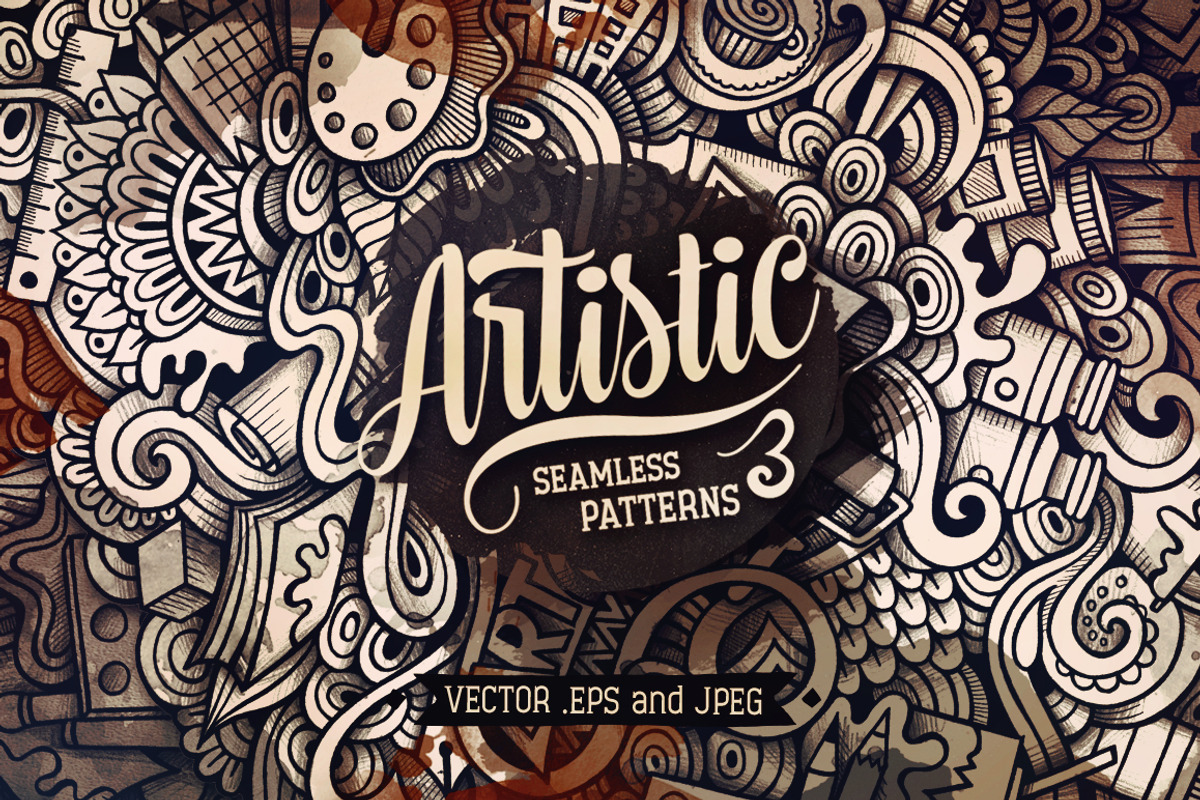Art Graphics Doodles Patterns, a Pattern Graphic by BALABOLKA (Photo 1 of 6)