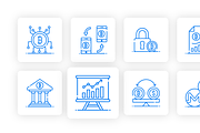 Bitcoin and Blockchain Icons, an Outline Icon by Brickclay (Thumbnail 7 of 7)