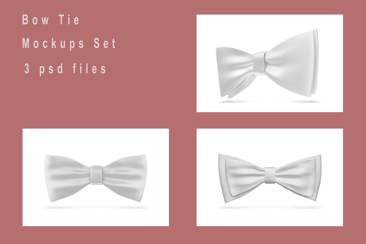 Bow Tie Mockup Set, an Apparel Mockup by moqirynart (Photo 2 of 10)