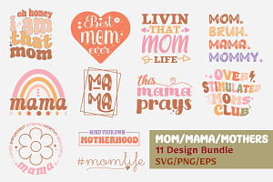 Mother's Day SVG PNG Design Bundle, an Illustration by Actual Pixel