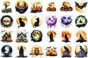 Full Moon Spooky Halloween Clipart S, an Illustration by Sublimation Artist (Thumbnail 2 of 6)
