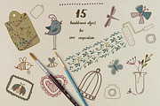 Leaves and Brunches, a Decorative Illustration by tinybunnyshop (Thumbnail 2 of 7)