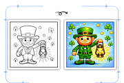 Lucky Leprechauns Coloring Book, a Seasonal Illustration by Ink Gallery (Thumbnail 3 of 9)