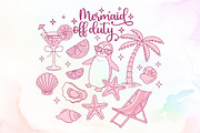 Summer Beach Mermaid off Duty Doodle, an Illustration by Sublimation Artist (Thumbnail 1 of 9)
